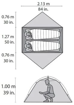MSR Hubba Hubba NX / 2 Persoons Tent Groen -Buiten Kamperen 10085 hubba hubba nx