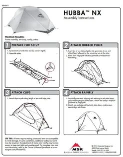 MSR Hubba NX / 1 Persoons Tent - Groen -Buiten Kamperen 34261 msr hubba nx 1 persoons tent
