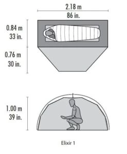 MSR Elixir 1 / 1 Persoons Tent Grijs -Buiten Kamperen 65660 msr elixir 1 1 persoons tent