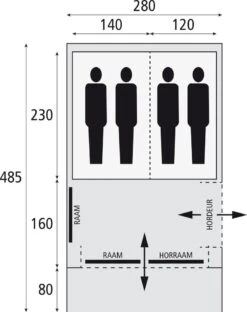 Bardani Spitfire 280 RSTC / 4 Persoons Tent Beige -Buiten Kamperen 67797 bardani spitfire 280 rstc 4 persoons tent