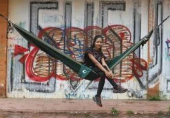 Ticket To The Moon Original Double Hangmat Donkergroen -Buiten Kamperen 69046 ticket to the moon hangmat original double