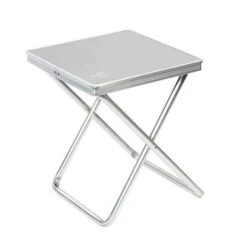 Bo-Camp Krukje Met Oplegblad Grijs -Buiten Kamperen 72372 camp gear kruk met oplegblad