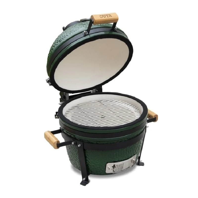 Outr Medium Kamado Barbecue Groen 4 Outr Medium Kamado Barbecue Groen - Afbeelding 2