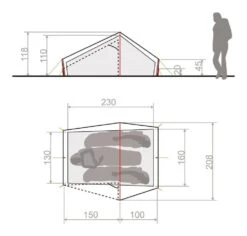Vaude Lizard Seamless 2P / 2 Persoons Tent Groen -Buiten Kamperen 78556 vaude lizard seamless 2p 2 persoons tent