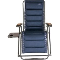 Bardani Riposo Alu 3D Comfort Relaxstoel Blauw -Buiten Kamperen 80616 bardani riposo alu 3d comfort relaxstoel