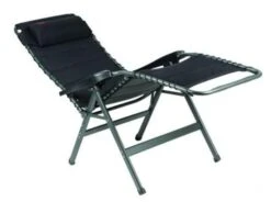 Crespo AP-232 Air-Deluxe Relaxstoel Zwart -Buiten Kamperen 81034 crespo ap 232 air deluxe relaxstoel