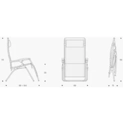 Lafuma RSXA Clip Batyline Relaxstoel Grijs -Buiten Kamperen 81183 lafuma rsxa clip batyline relaxstoel