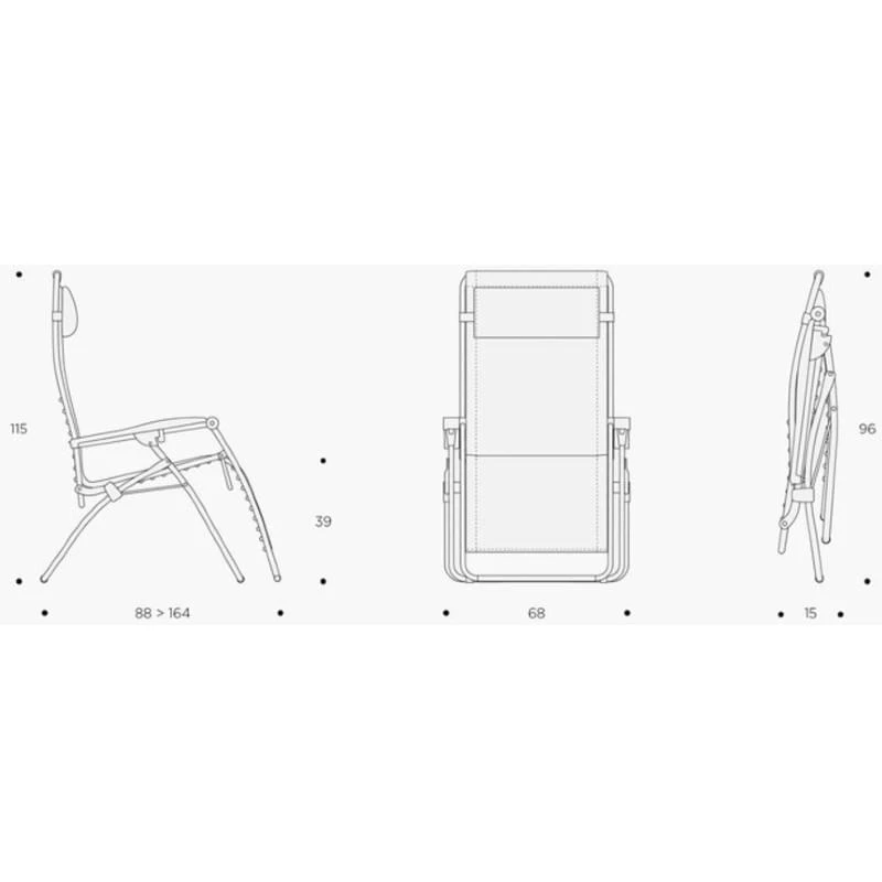 Lafuma RSXA Clip Batyline Relaxstoel Zwart 6 Lafuma RSXA Clip Batyline Relaxstoel Zwart - Afbeelding 4