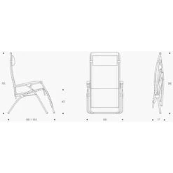 Lafuma RSX Clip Polykatoen Relaxstoel Grijs -Buiten Kamperen 81190 lafuma rsx clip polykatoen relaxstoel