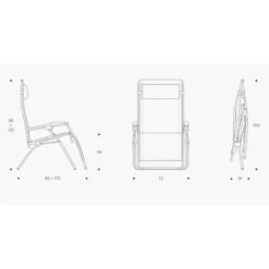 Lafuma RSXA Clip Batyline XL Relaxstoel Zwart -Buiten Kamperen 81291 lafuma rsxa clip batyline xl relaxstoel