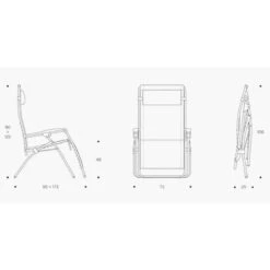 Lafuma RSX Clip Air Comfort XL Relaxstoel Bruin -Buiten Kamperen 81296 lafuma rsx clip air comfort xl relaxstoel