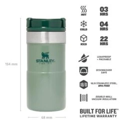 Stanley The NeverLeak Travel Mug 0,25 L Groen -Buiten Kamperen 82021 stanley the neverleak travel mug 025 l