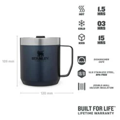 Stanley The Legendary Camp Mug Blauw -Buiten Kamperen 83193 stanley the legendary camp mug