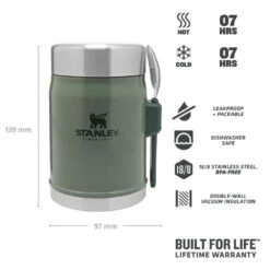 Stanley The Legendary Food Jar + Spork 0,4 L Groen -Buiten Kamperen 83196 stanley the legendary food jar spork 04 l