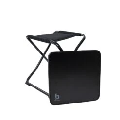 Bo-Camp Krukje Met Oplegblad Zwart -Buiten Kamperen 84543 bo camp krukje met oplegblad