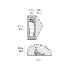MSR FreeLite 1 / 1 Persoons Tent Groen -Buiten Kamperen 84966 msr freelite 1 1 persoons tent