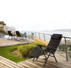 Crespo AP-232 Air-Deluxe Relaxstoel Zwart -Buiten Kamperen 88788 crespo ap 232 air deluxe relaxstoel