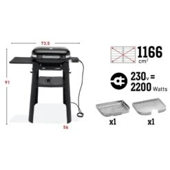 Weber Lumin Compact Elektrische Barbecue Met Onderstel -Buiten Kamperen 95864 weber lumin compact elektrische barbecue met onderstel