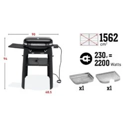 Weber Lumin Elektrische Barbecue Met Onderstel -Buiten Kamperen 95871 weber lumin elektrische barbecue met onderstel