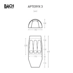 Bach Apteryx 3 / 3 Persoons Tent Donkergroen -Buiten Kamperen 96092 bach apteryx 3 3 persoons tent