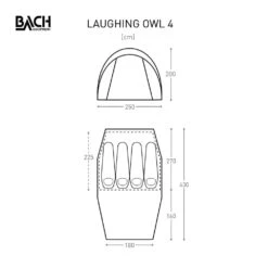 Bach Laughing Owl 4 / 4 Persoons Tent Donkergroen -Buiten Kamperen 96140 bach laughing owl 4 4 persoons tent
