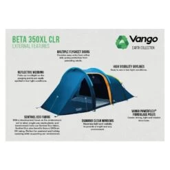 Vango Beta 350XL CLR / 3 Persoons Tent Blauw -Buiten Kamperen 96963 vango beta 350xl clr 3 persoons tent