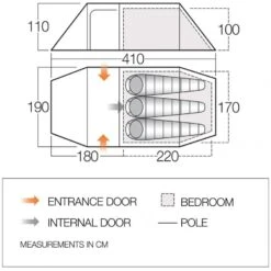 Vango Scafell 300 Plus / 3 Persoons Tunneltent -Buiten Kamperen 98623 vango scafell 300 plus