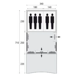 Bardani Spitfire 340 XL RSTC Deluxe / 5 Persoons Tent Beige -Buiten Kamperen 98672 bardani spitfire 340 xl rstc deluxe 5 persoons tent