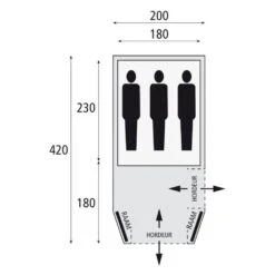 Bardani Airwolf 200 TC / 2 Persoons Opblaastent Beige -Buiten Kamperen 98696 bardani airwolf 200 tc 2 persoons opblaastent