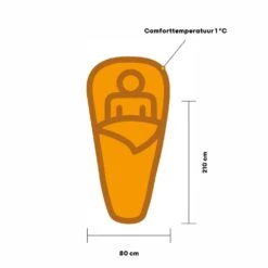 Vango Microlite 300 Mummy Slaapzak Synthetisch Oranje -Buiten Kamperen 98730 vango microlite 300 mummy slaapzak synthetisch